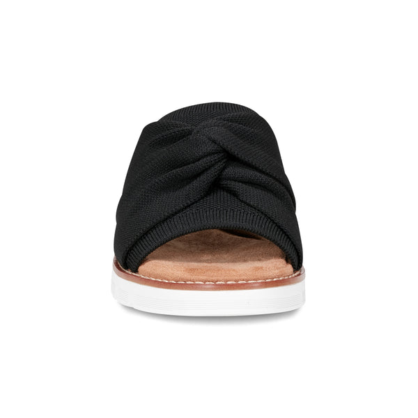 Easy Spirit Josy Knotted Slide Sandals Black