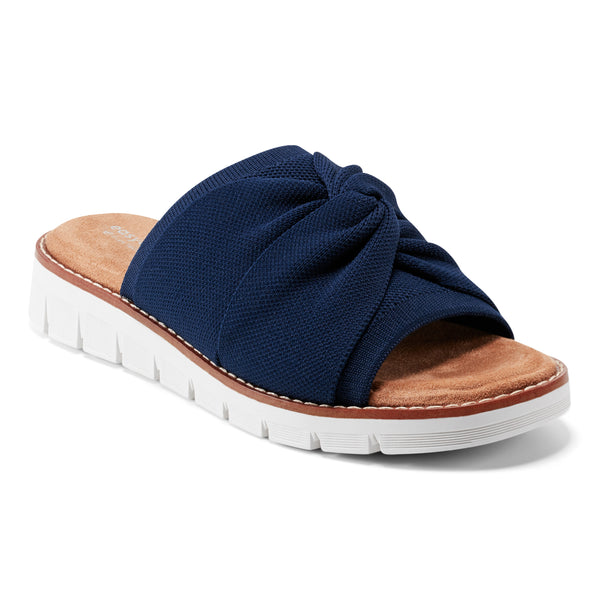 easy spirit Josy Knotted Slide Sandals Navy