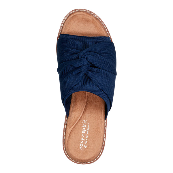 Easy Spirit Josy Knotted Slide Sandals Navy