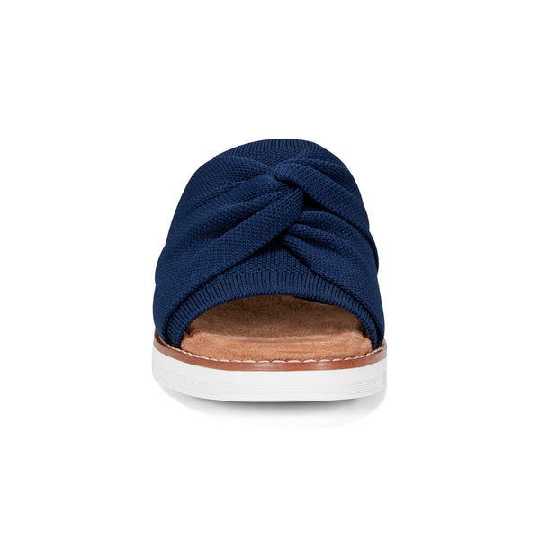 Easy Spirit Josy Knotted Slide Sandals Navy