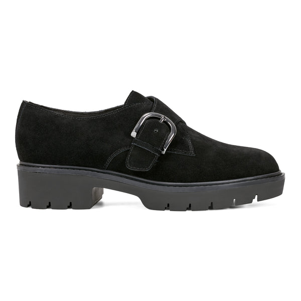 Easy Spirit Kasen Lug Sole Loafers Black Suede
