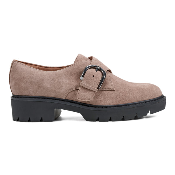 Easy Spirit Kasen Lug Sole Loafers Taupe Suede