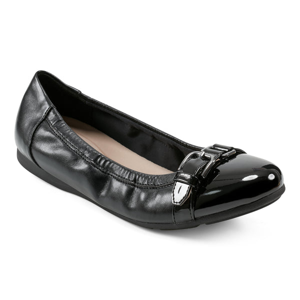 easy spirit Kenna Ballet Flats Black Leather