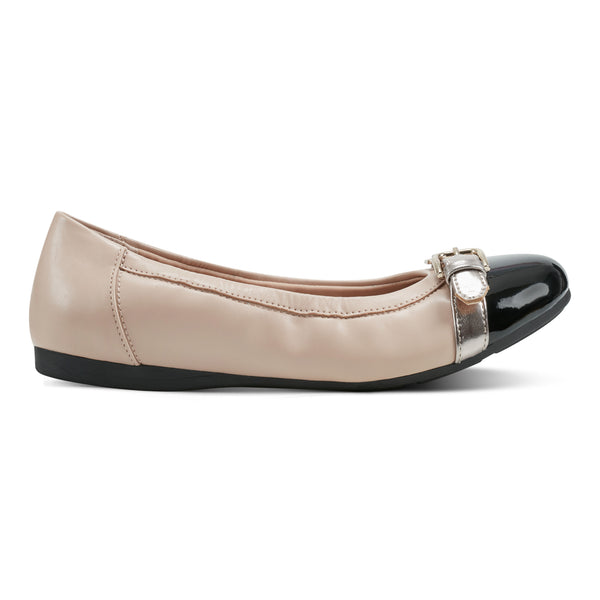 Easy Spirit Kenna Ballet Flats Natural Leather