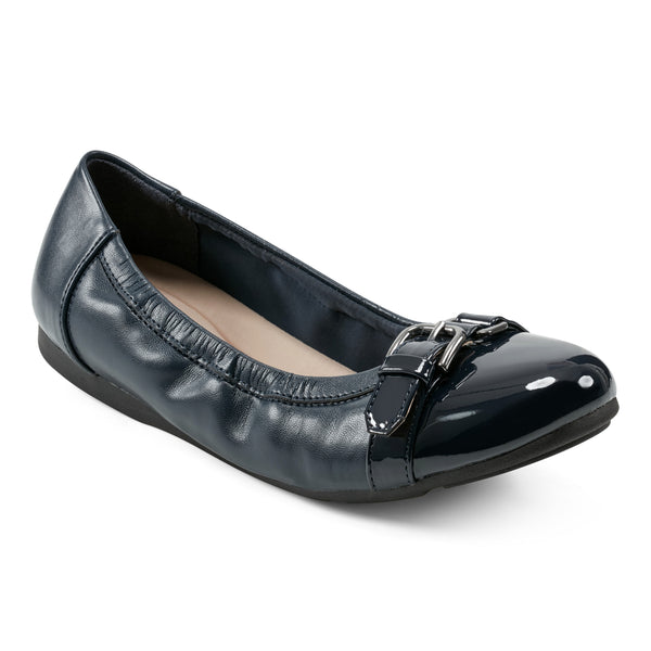 Easy Spirit Kenna Ballet Flats Navy Leather