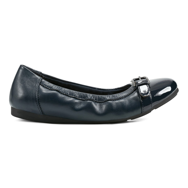 Easy Spirit Kenna Ballet Flats Navy Leather