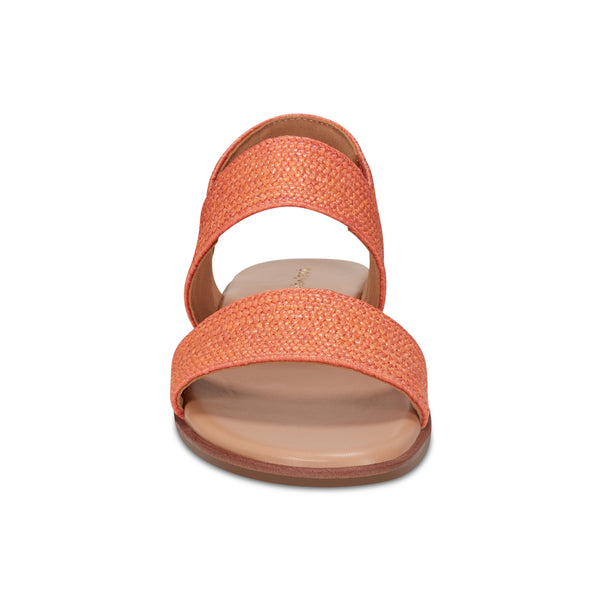 Easy Spirit Lana Flat Sandals Orange Raffia