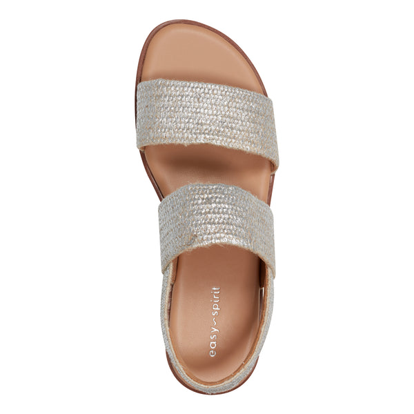 Easy Spirit Lana Flat Sandals Silver