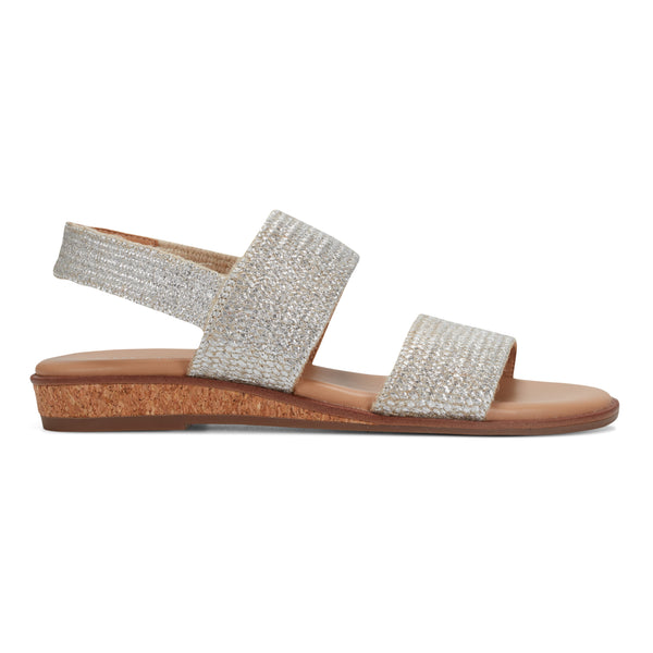 Easy Spirit Lana Flat Sandals Silver