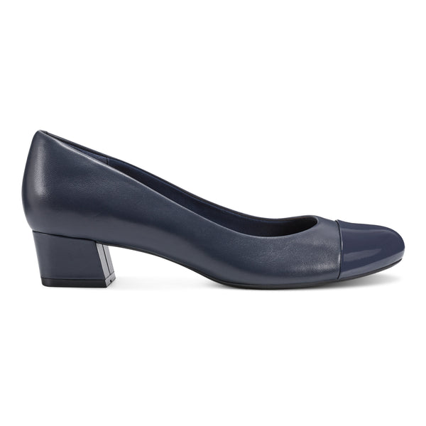 Easy Spirit Libie Dress Pumps Navy Leather