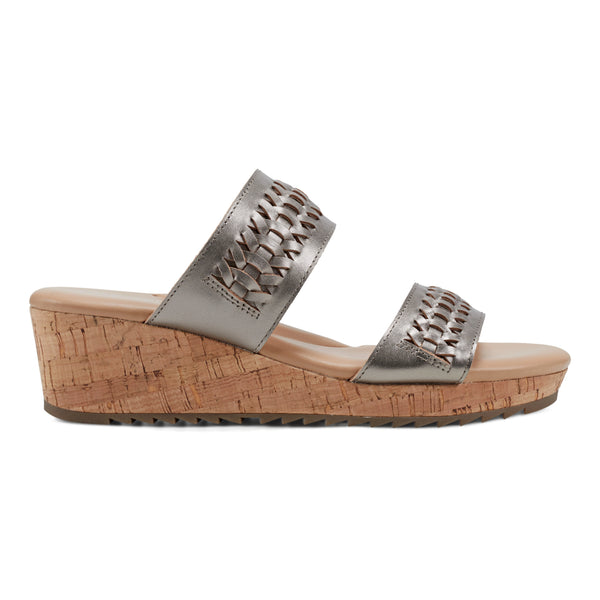 Easy Spirit Lillia Platform Wedge Sandals Gold