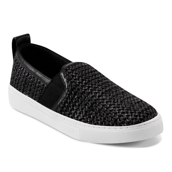 easy spirit Livia Slip On Sneakers Black Raffia