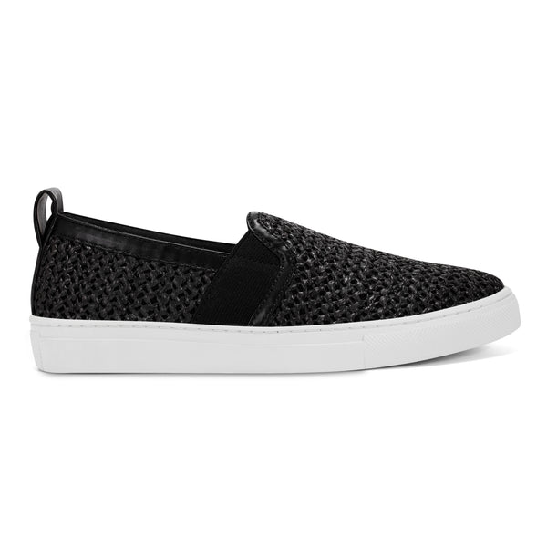 Easy Spirit Livia Slip On Sneakers Black Raffia