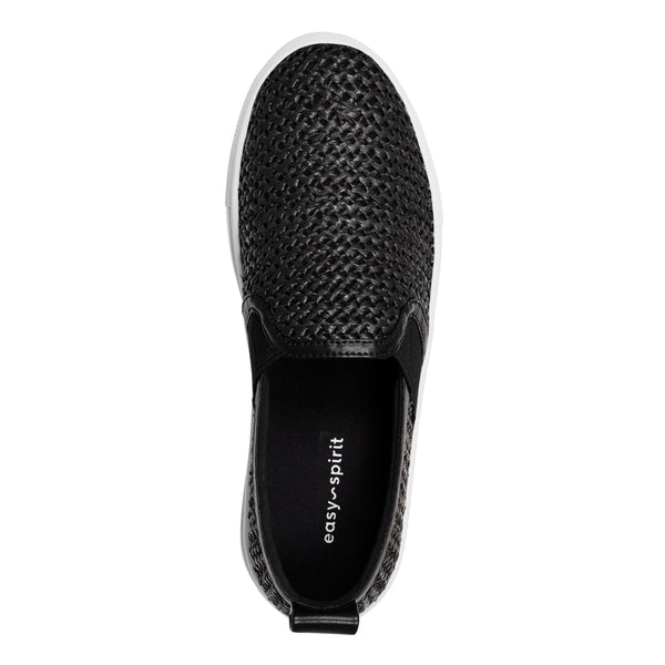 Easy Spirit Livia Slip On Sneakers Black Raffia
