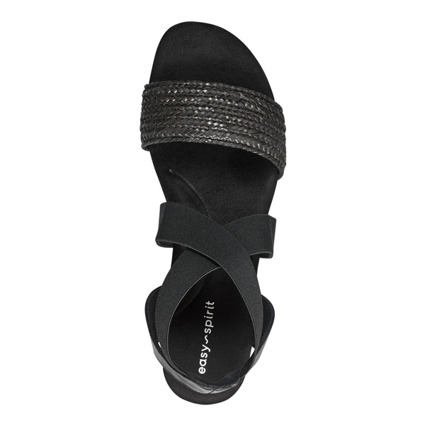 Easy Spirit Lorena Wedge Sandals Black