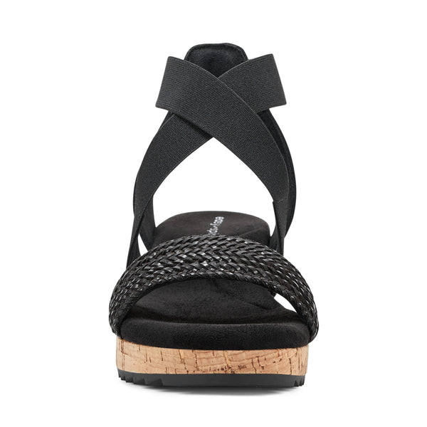 Easy Spirit Lorena Wedge Sandals Black