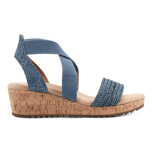 Easy Spirit Lorena Wedge Sandals Denim