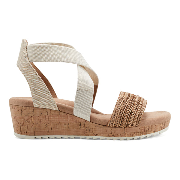 Easy Spirit Lorena Wedge Sandals Natural