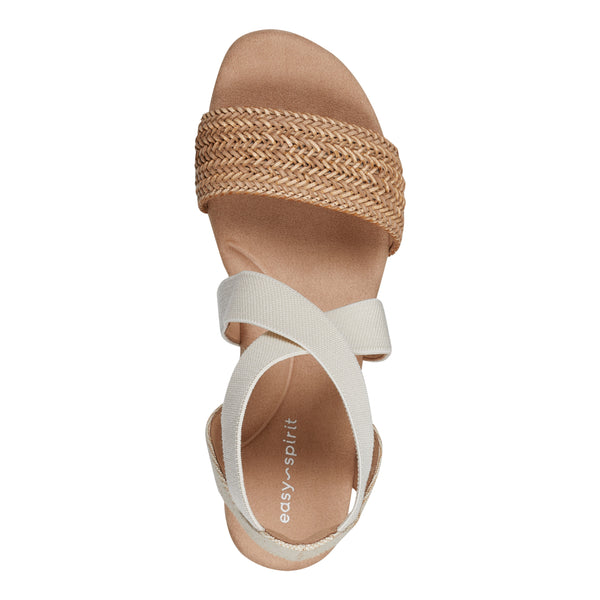 Easy Spirit Lorena Wedge Sandals Natural