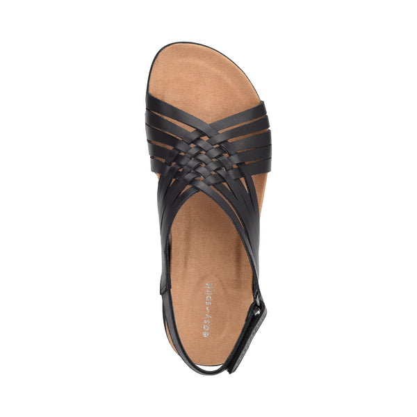Easy Spirit Mar Sandals Black Leather