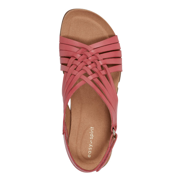 Easy Spirit Mar Sandals Coral Leather