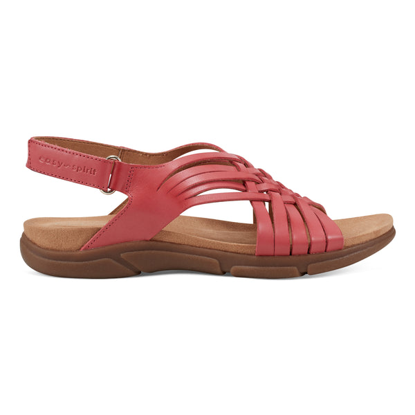 Easy Spirit Mar Sandals Coral Leather