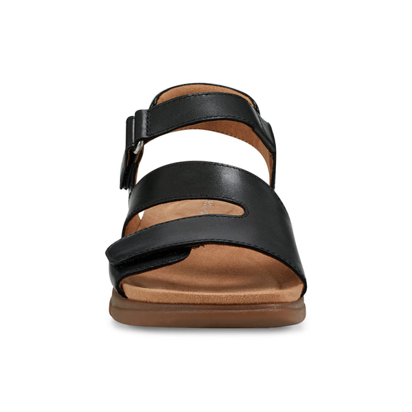 Easy Spirit Mavey Casual Sandals Black Leather