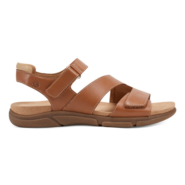Easy Spirit Mavey Casual Sandals Brown Leather