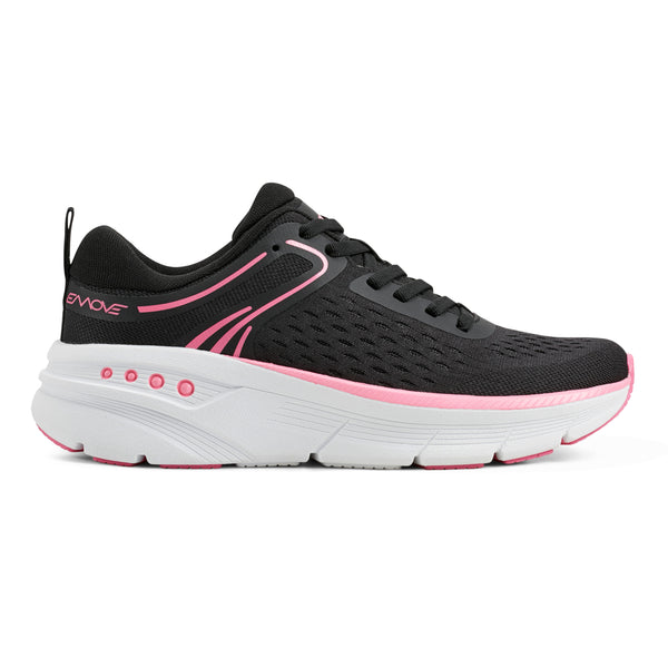 Easy Spirit Maxine EMOVE Walking Shoes Black/Pink
