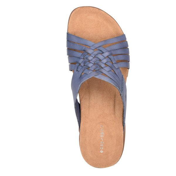 Easy Spirit Meadow Slip On Sandals Blue Leather