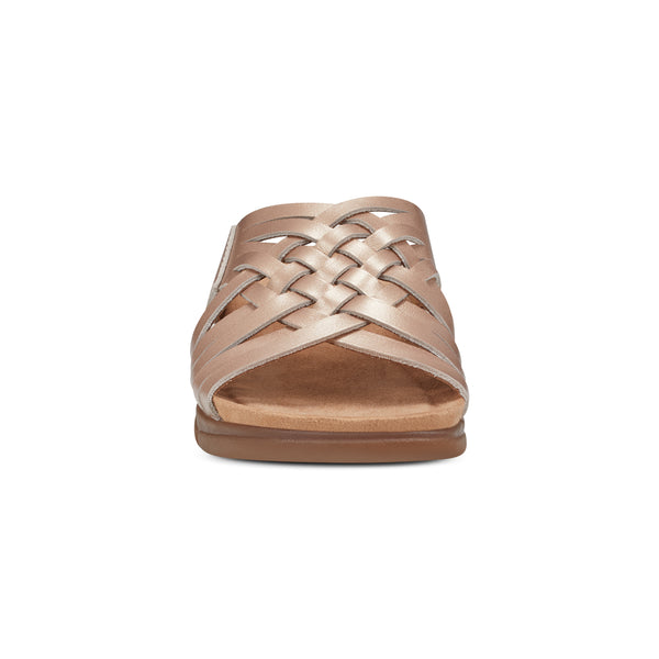 Easy Spirit Meadow Slip On Sandals Bronze Leather