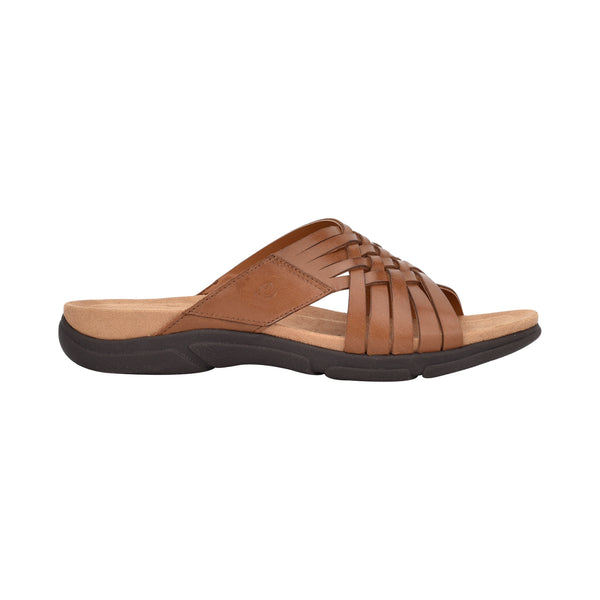 Easy Spirit Meadow Slip On Sandals Brown Leather