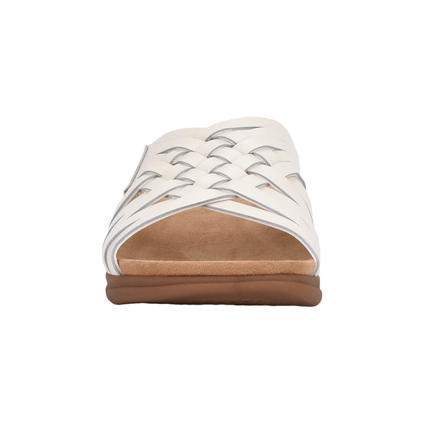 Easy Spirit Meadow Slip On Sandals Ivory Leather