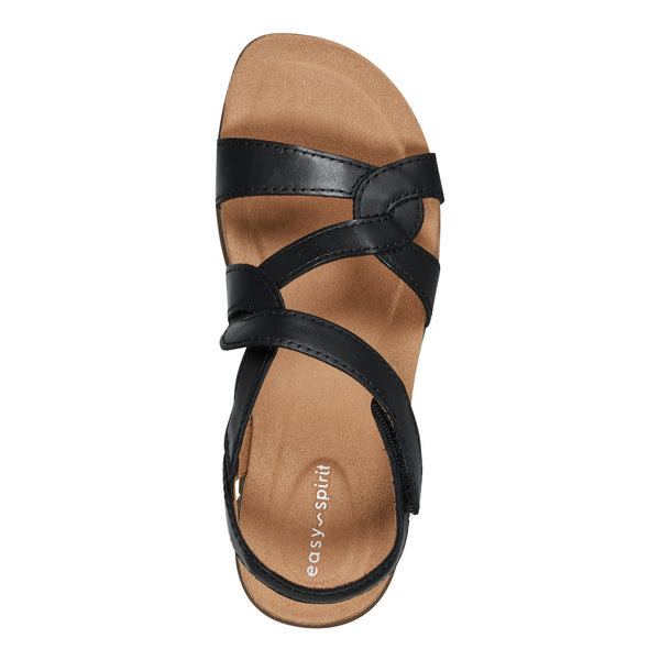 Easy Spirit Minny Casual Sandals Black Leather