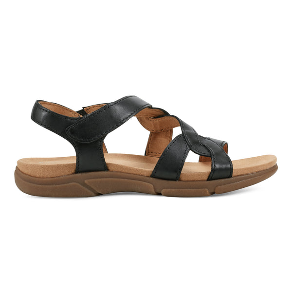 Easy Spirit Minny Casual Sandals Black Leather