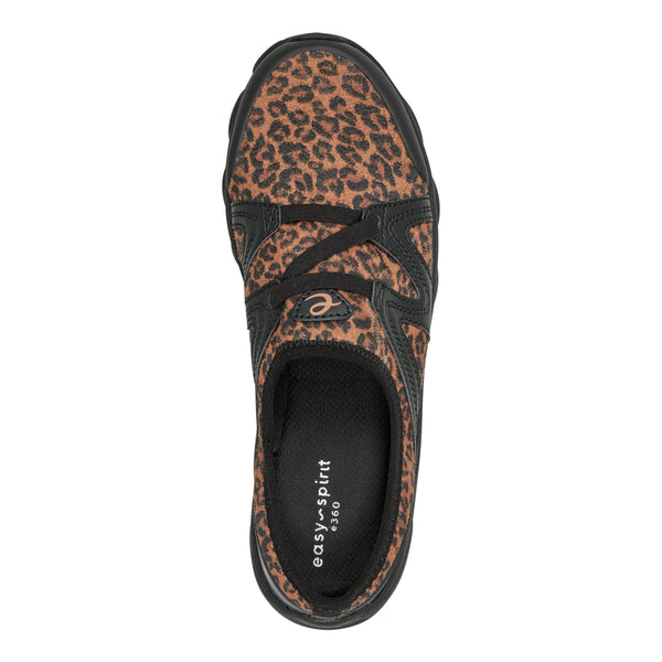 Easy Spirit Riptide Clogs Black/Leopard