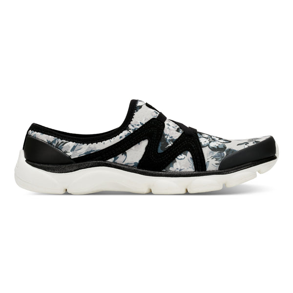Easy Spirit Riptide Clogs Black/White Floral