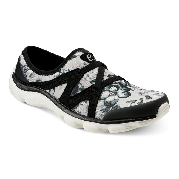 easy spirit Riptide Clogs Black/White Floral