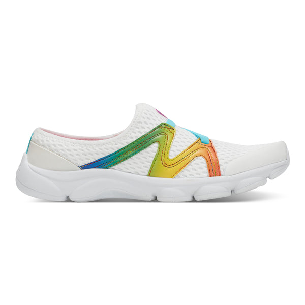 Easy Spirit Riptide Clogs White/Rainbow
