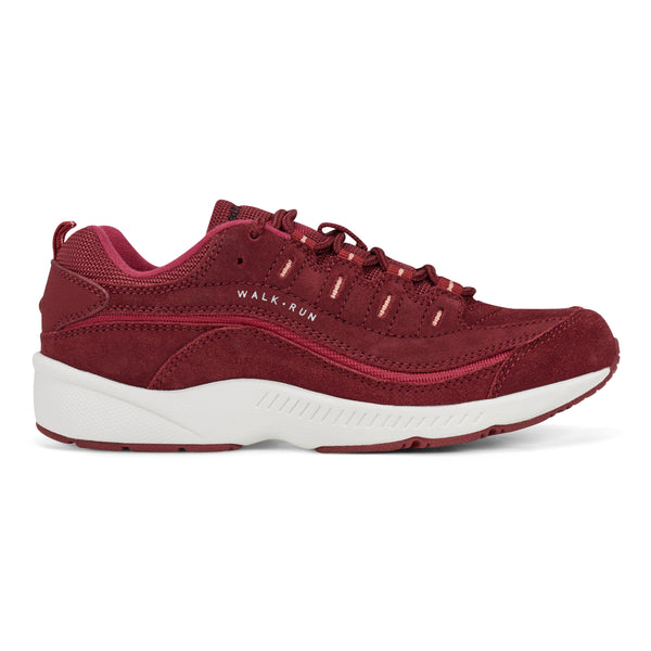 Easy Spirit Romy Walking Shoes Deep Ruby Suede