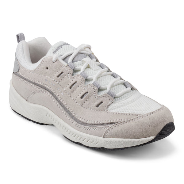 easy spirit Romy Walking Shoes Light Grey Suede