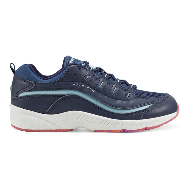 Easy Spirit Romy Walking Shoes Navy Leather