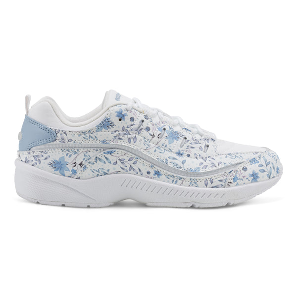 Easy Spirit Romy Walking Shoes White/Blue Floral