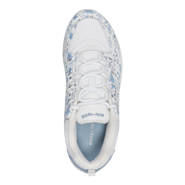 Easy Spirit Romy Walking Shoes White/Blue Floral