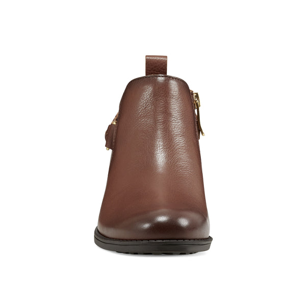 Easy Spirit Roslyn Ankle Booties Brown Leather