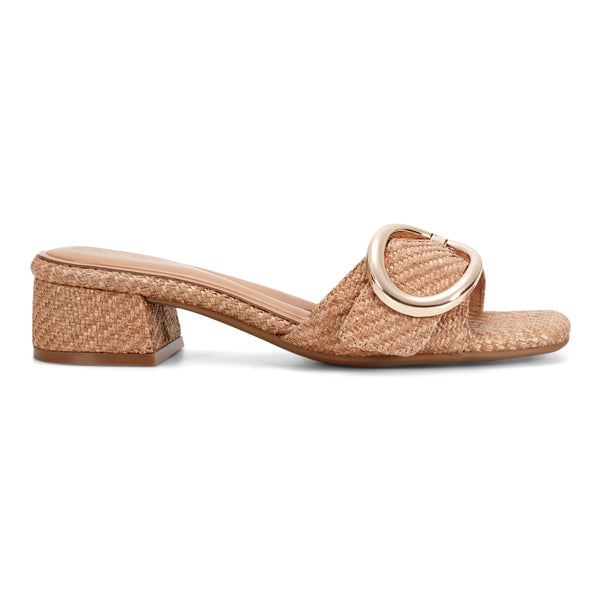 Easy Spirit Roxana Slide Sandals Natural Raffia
