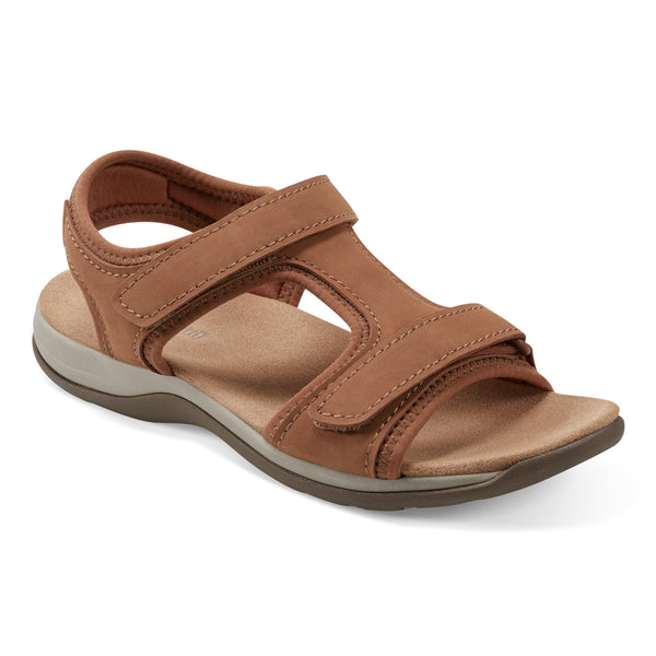 Easy Spirit Saffy Flat Sandals Medium Brown