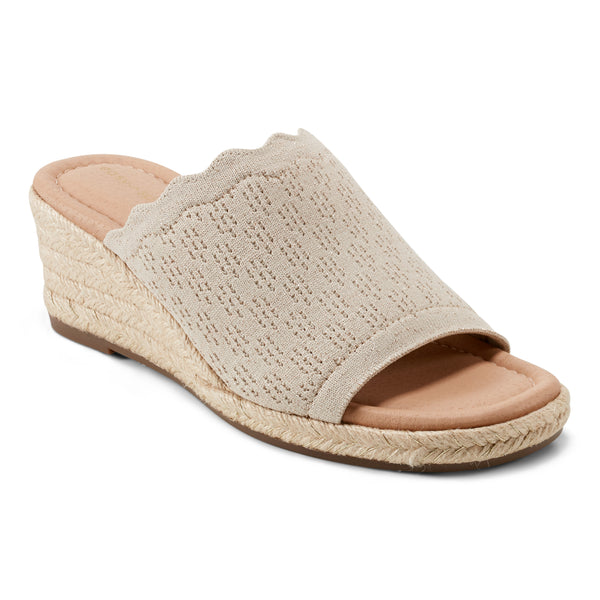 Easy Spirit Shanice Wedge Sandals Natural