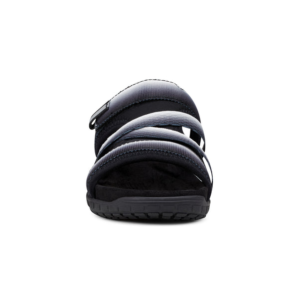 Easy Spirit Shells Flat Sandals Black Ombre