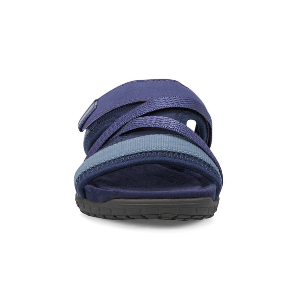 Easy Spirit Shells Flat Sandals Dark Blue Multi